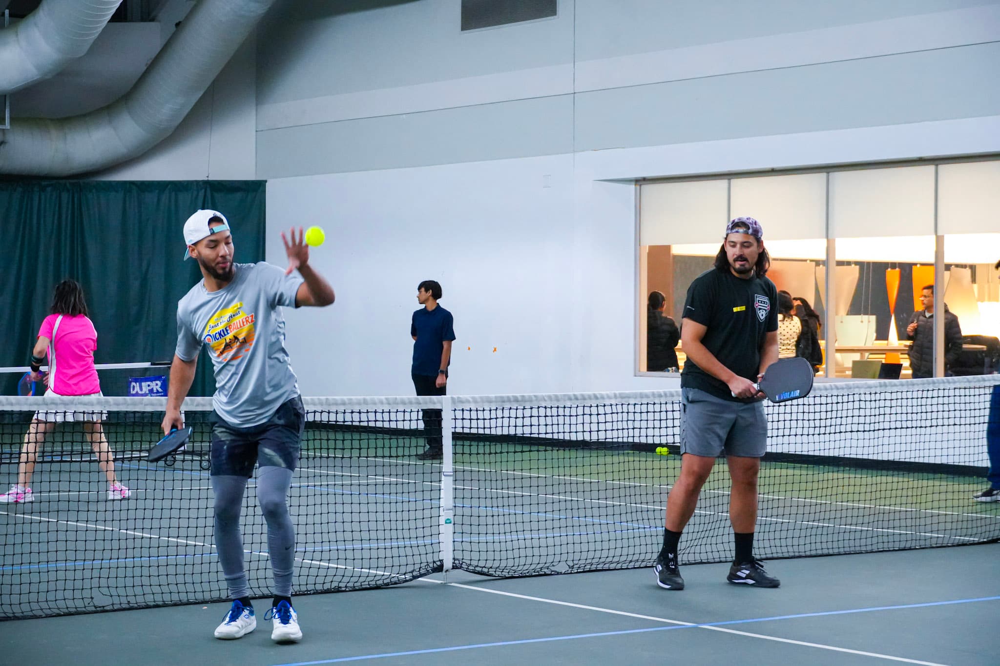 Chill N' Dill — two players at net during a serve