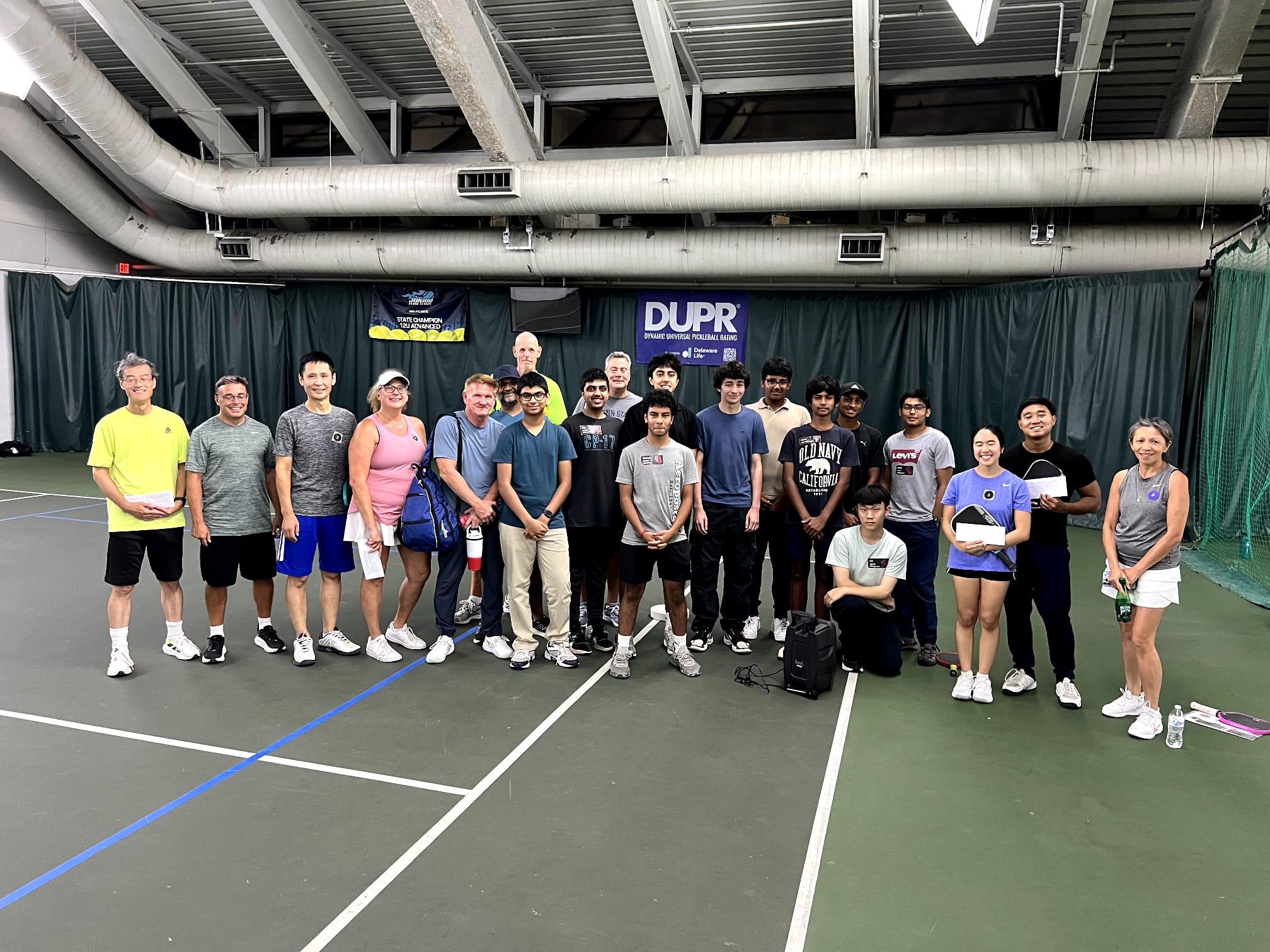 CourtQuest tournament community — players gathered at the closing ceremony